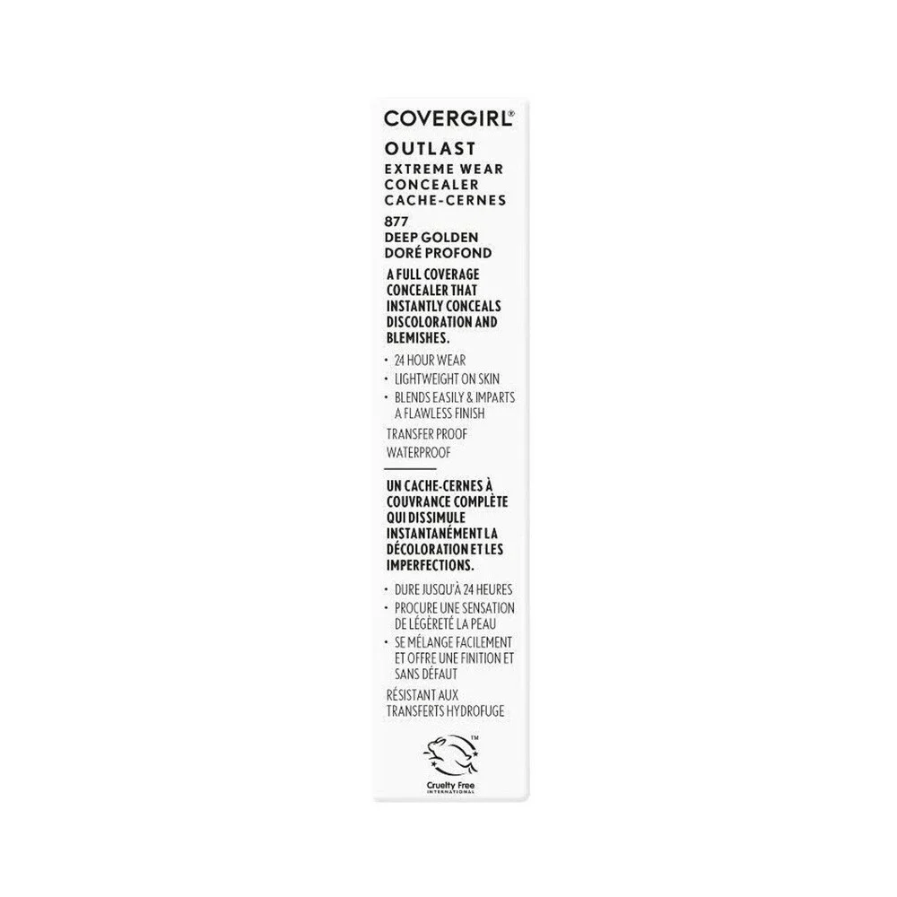 Covergirl Outlast Extreme Wear Full Coverage Concealer #877 Deep Golden